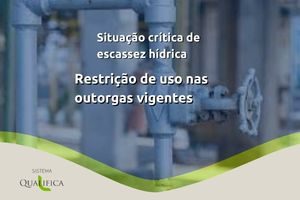Publicadas Portarias que declaram situação de escassez hídrica em regiões de Minas Gerais