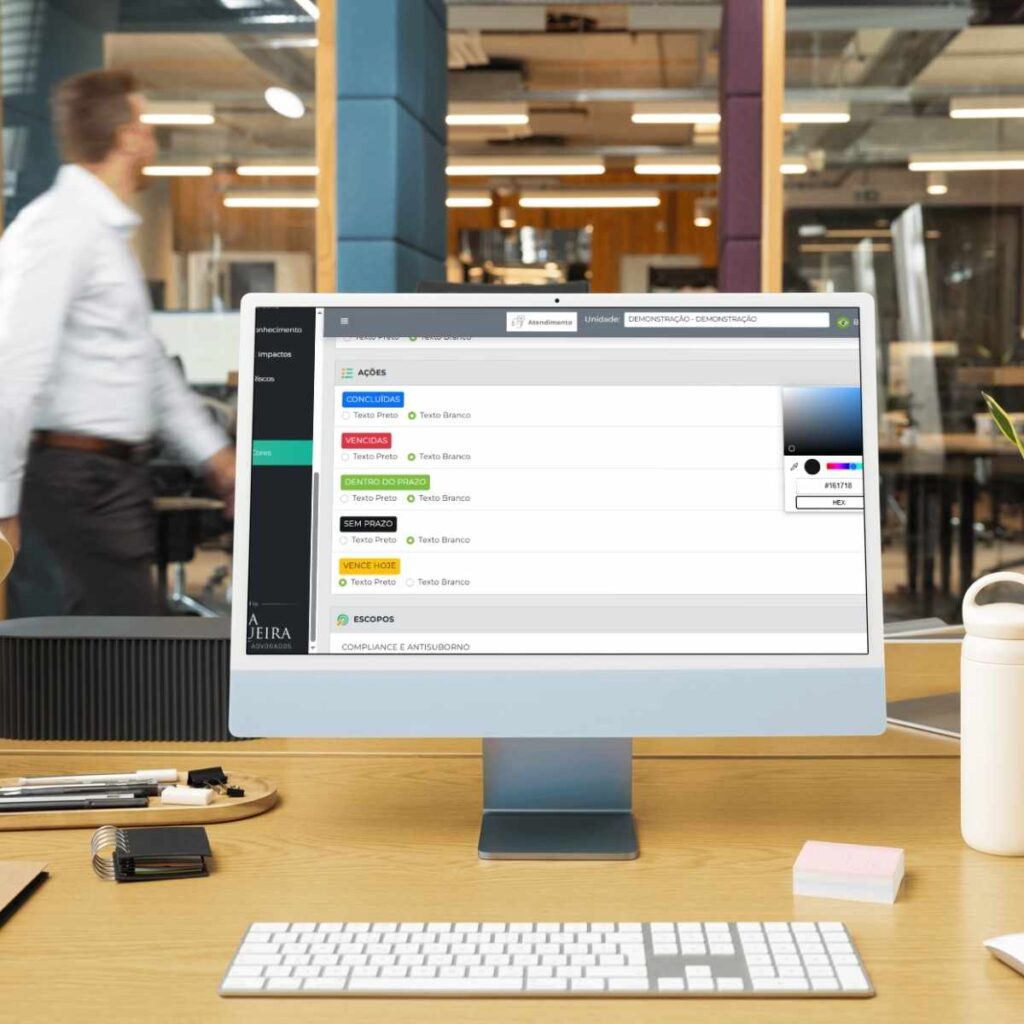 Identidade visual em sistemas de gestão