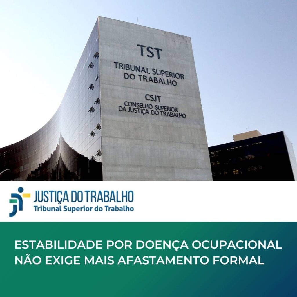 TST: Estabilidade por doença ocupacional