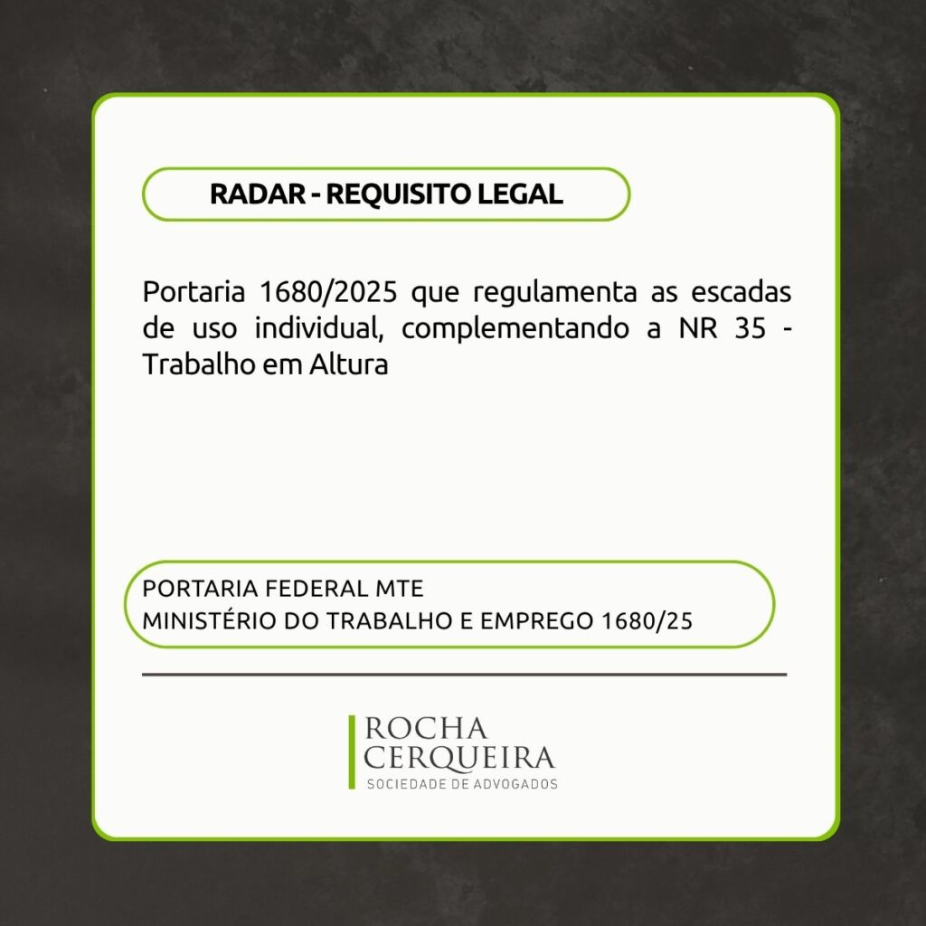 Anexo III da NR 35 para escadas de uso individual